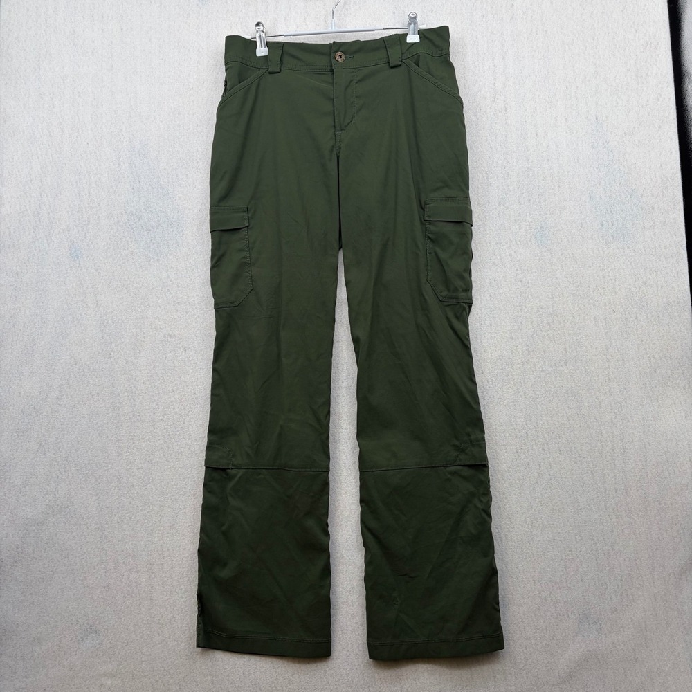 Duluth Trading Co Dry on the Fly Cargo Pants Green Nylon Stretch 6x31 3237-131